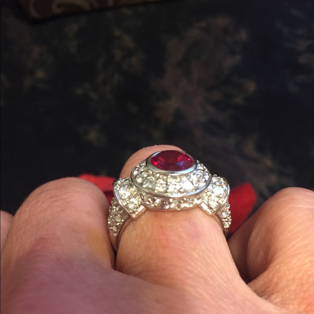 Vintage ruby cocktail ring - Picture 4 of 6